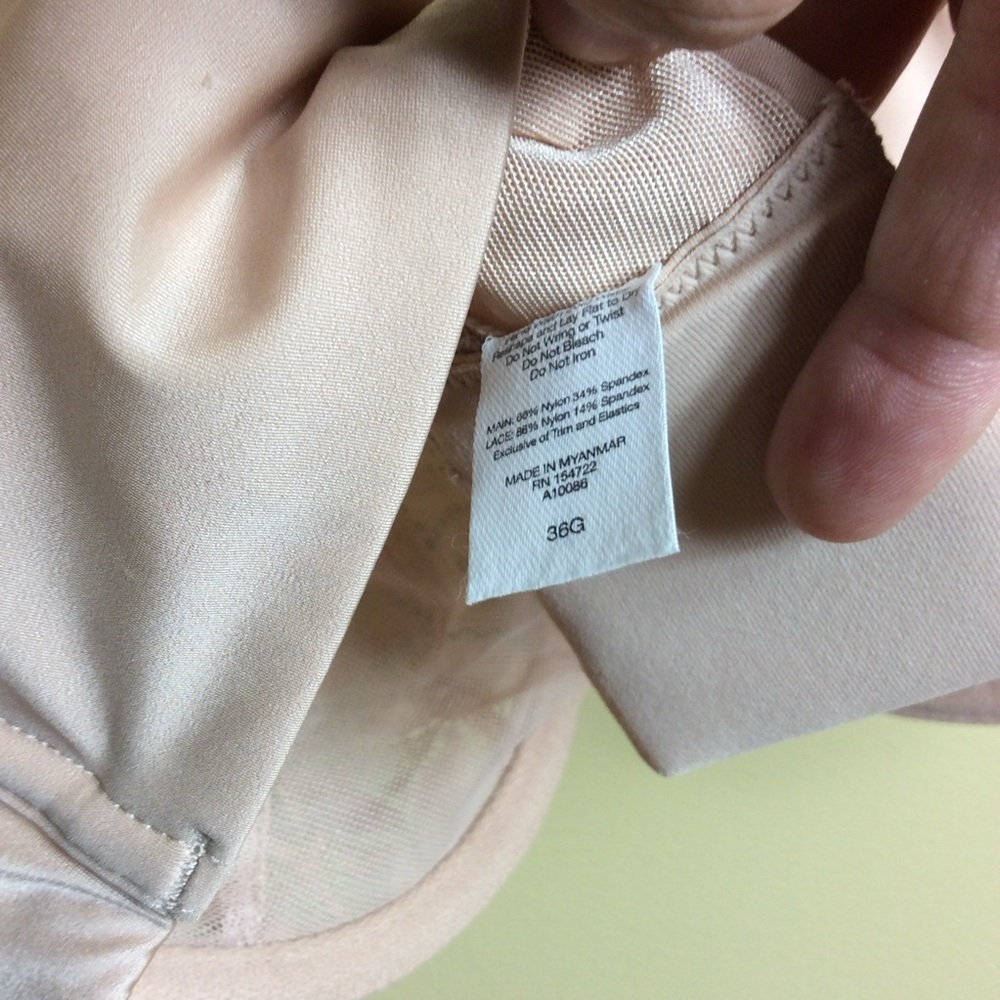 NWT Bare necessities online laced bra. 36G nude. - Picture 6 of 7